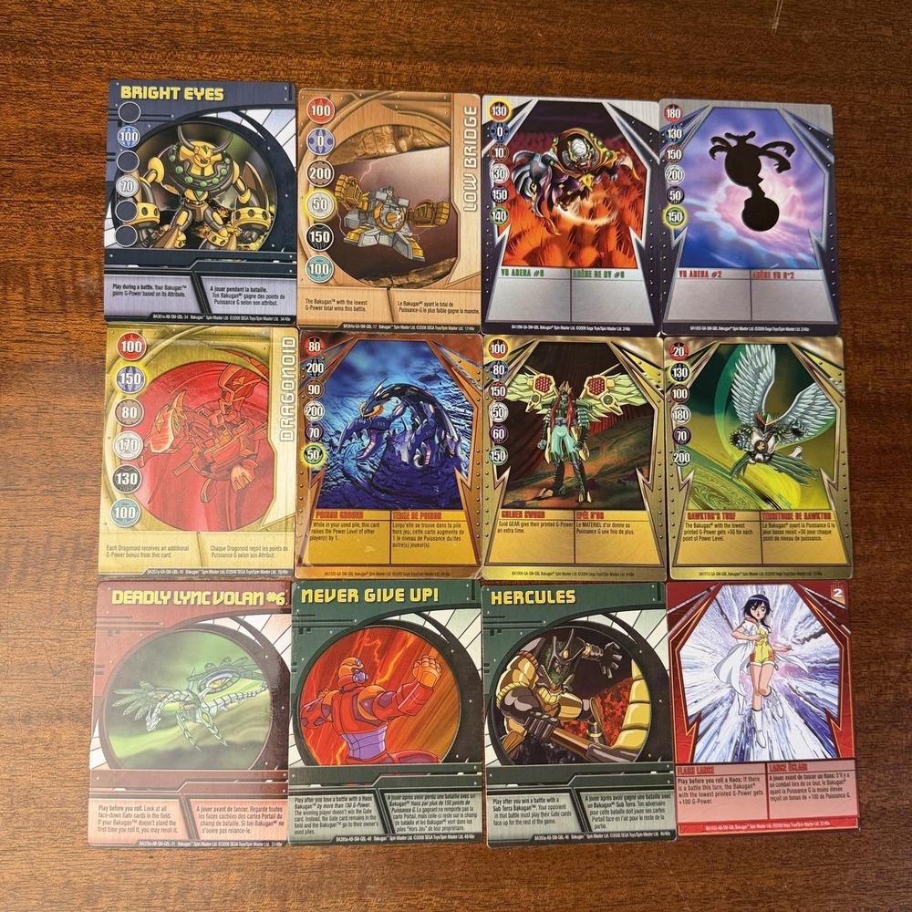 Bakugan Random Card Lot of 55 Cards. See Photos For All Cards.